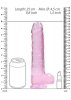 9 / 23 cm Realistic Dildo With Balls - Pink